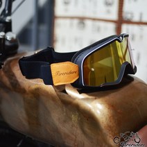 스포츠 레트로 할리 오토바이 바이크 마스크 고글 34 헬멧 근시는 대형 프레임 전기, 블랙 프레임 전기도금 골드 렌즈 frfj04, 1개