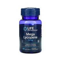 Life Extension 라이프 익스텐션 메가 라이코펜 15mg 90 소프트젤 토마토 추출물 쌀겨 오일 해바라기 레시틴 함유 글루텐 유전자 변형 성분 무함유