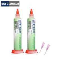 솔더 페이스트 크림 AMTECH NC559ASM 플럭스 BGA PCB 비 클린 리워크 스테이션 용접 납땜 리볼링 키트, 2pcs