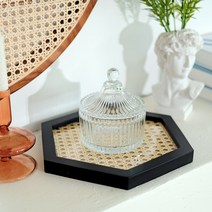 빈티지 소품 유리함 유리 보석함, 나비, 1개