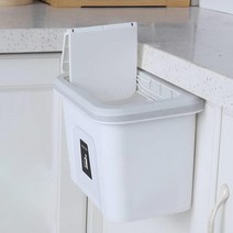 걸이형 휴지통 싱크대 음식물쓰레기통 7L, 화이트1개, 가성비A형(뚜껑있음)