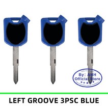 AHH 바이크 오토바이 키 교체 혼다 호환 100 cc 스쿠터 자기 제어 잠금 자석 포경 125 150, [12] 3PCS Blue Left