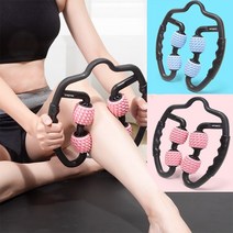 4 포인트 피트니스 볼 손 팔 및 다리 롤러 마사지 스틱 압력 트리거 포인트 마사지 도구 딥 티슈 마사지, 02. 분홍색