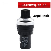 LA42DWQ-22 1K 2K 5K 10K 20k 50k 500k 22mm 직경 냄비 회전식 전위차계 변환기 거버너 인버터 저항 스위치 전자 부품 액세서리 소스, 5K Ohm