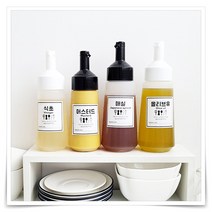 엘스 원터치 소스병1p 시리즈 케찹병 오일병 양념통 조미료통 튜브용기 네임소스병, 대470ml_화이트
