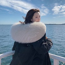 프렌치 페이크퍼 후드코트 울테디퍼후드인조무스탕 페미닌 폭스퍼후드 더블 반코트 윈터 폭스퍼 후드 코트 베이지