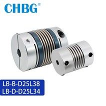후렉시블 조인트 플렉시블 Cloweit LB-B-D25L38 5mm 12mm 알루미늄 합금 샤프트 커플러 벨로우즈 커플 링 선반 연결, LB-B-D25L38 6.35mm