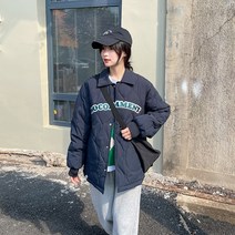 블링앤수 캐쥬얼 여성 기본핏 하프 패딩 JZZ042