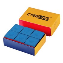 CyeeLife-당구 초크 AAA 레벨 유성 나노 기술 풀 큐 스누커 캐롬 간편 파우더 당구 액세서리, 01 6pcs
