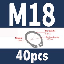 304 스테인레스 스틸 샤프트 스냅 링 A 형 카드 M3-M72 2-200 개, 18 30pcsM19