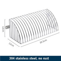 304 스테인레스 스틸 지붕 거터 발코니 배수 금속 메쉬 플라스틱 비 보호 커버, 30.5cm 12cm 12cm