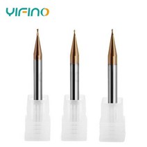 YIFINO HRC55 텅스텐 코팅 밀링 커터 직경 노즈 엔드 카바이드 가공 금속 절삭 공구, R045x4x50x2F_1PCS