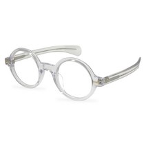 일본 수제 뿔테 안경 테 원형 둥근 레트로 빈티지 코받침 아세테이트 클리어 그라데이션 리벳장식