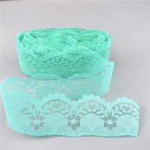 페브릭장식아프리카 레이스 패브릭 테이프 40MM diy 바느질 액세서리 자수 그물 작업 웨딩 보우 장식 10, 06 Green