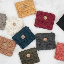 슬로우모먼츠 마들렌 카트지갑 - 코바늘키트, 그레이베이지