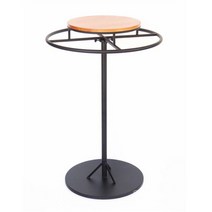 의류매장 원형 행거 철제 원목 옷 진열 회전 스탠드 고정식 랙, 지름90x높이135cm_기성복행거
