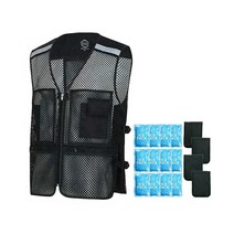 뽀마 아이스조끼 여름작업조끼 국내생산 + 보냉파우치4개입 + 아이스팩12개입