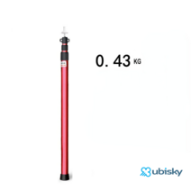 ubisky유비스키 그늘막 지지대 3단 조절 캠핑 폴대 알루미늄 천막지지대 텔레스코픽230cm 지탱이, 싱글 레드 (저장 가방 없음)