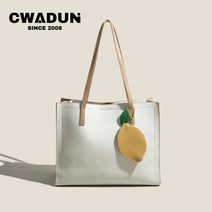 Cwadun 여자 가방 스퀘어 가죽 토트앤 크로스백