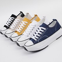 준디자인 5cm 국산 캔버스화 키높이 통굽 여성 무지 스니커즈 캠퍼스 운동화 캠퍼스화 굽있는 굽높은 슬립온 무지퍼셀 여자 연예인 신발 흰색 옐로우 명품 굽 치마에 어울리는 원피스