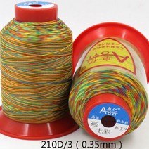 무지개사 레인보우미싱실 재봉실 재봉사100373, 컬러풀 실 210 D/3구