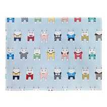 방수 식탁매트 테이블매트 어린이집 준비물 식판매트, 버니블라썸 블루, 40X30cm