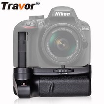 Travor BG-2V 수직 배터리 그립 니콘 D3400 DSLR 카메라 작업 EN-EL14, 한개옵션0