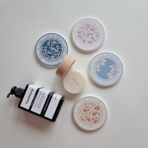 미플래닛 플라워 규조토 비누받침 욕실트레이 [4style], 1개, 원형 오렌지