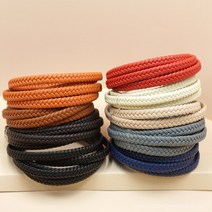 천연 고퀄리티 벼매듭 가죽끈 7mm/가죽팔찌재료 가죽팔찌끈, 08.핑크베이지, 90cm