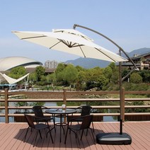 특대형 원형 폴딩파라솔 야외 카페 정원 홀딩파라솔 테라스파라솔, 원형 폴딩파라솔*살구