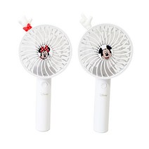 디즈니 피규어 핸디팬 미키 미니 1+1 휴대용 선풍기, 피규어 핸디팬 미키+미니