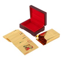 윙윙쇼핑 24K Gold Plated 골드 포커 황금 취미 수집 수장 행운 고급 선물 조커 합금 도금 트랜드 해외 귀중품기념품 공예품 수입 금착 투자 전시 저장, 황금 포커
