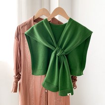 볼레로 봄 가을 스카프 단색 목도리 여성용 가을 겨울 양복 조끼 버전 외부 니트 모직 스카프