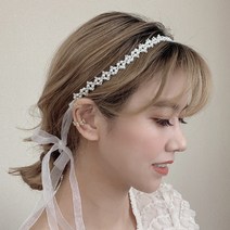로맨틱 진주 헤어밴드 머리띠 목걸이 겸용 TQ0345Z