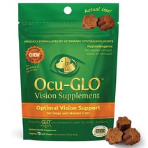 오큐클로 Ocu-GLO 강아지 고양이 눈영양제 츄어블 비타민 루테인 오메가 함유 45g
