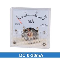 아날로그 차압계 91C4-A 아날로그 전류 패널 미터 DC 50mA 1A 2A 3A 5A 전류계 회로 테스트 테스터 게이지, 06 0-200mA