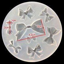 와이지알씨 미라클 실리콘 몰드 리본 왕관 캔디형 모음 UV레진 에폭시레진 미니어쳐, 44-2.실리콘 몰드 리본 8구