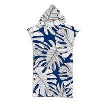 서핑 판초 타월 성인 후드 비치 타월, 06.몬스테라