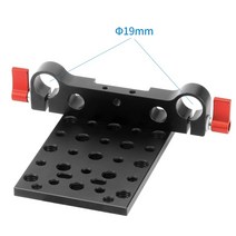 신상디자인 듀얼 포트 19mm 로드 클램프 레일 블록 M6 로제트 마운트 DSLR 카메라 LWS 지원 숄더 리그 시, 한개옵션0