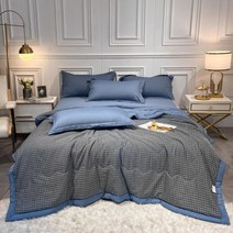 봄여름이불 봄차렵이불 침대 위 세탁 코튼 침대보 에어컨 이불 부드러운 싱글 및 퀸 에드레돈 여름