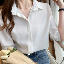 퍼프 무지 쉬폰셔츠 블라우스예쁜곳 예쁜블라우스