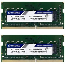 16GB 키트 (2x8GB) DDR4 2666MHz PC4-21300 언버퍼드 ECC UDIMM 1.2V CL19 1Rx8 싱글 랭크 260 핀 SODIMM 메모리 RAM 모듈 업, 2666MHz 16GB KIT(2x8GB)