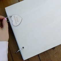 소박한 검정색 나무 결혼식 게스트 북 메모리 새김 커스텀, 06 Book-50Kraft Sheets_01 A5