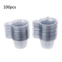 무소음트렌치 100 개 40ML 플라스틱 일회용 컵 디스펜서 DIY 에폭시 수지 보석 만들기 K2V, 02 100pc