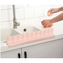 실리콘 싱크대물막이 물튀김방지 설거지물받이 가림막, 핑크