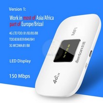 Benton 잠금 해제 3G4G Lte 라우터 한국 무선 와이파이 라우터 휴대용 Mifi 모뎀 미니 포켓 타입 C 충전기 150 Mbps KT SK Sim 카드 3000mah 야외, CHINA_2050mAh | Version1, 5.3000mAh - Version1
