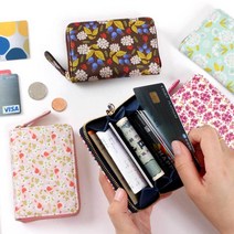 중학생 졸업 입학 샌물 아코디언 꽃무늬 카드 지갑