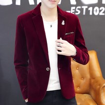남성자켓 봄가을 벨벳 스몰 슬림 패션 코트 정장 수트 상의