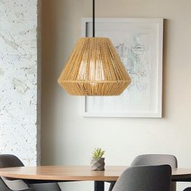 라탄 1등 펜던트 플라이트 LED 식탁등 우드 갓등 홈 조명, 단품