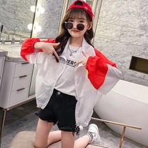 헬로가든 오버핏레드 바람막이 점퍼(S)/레드